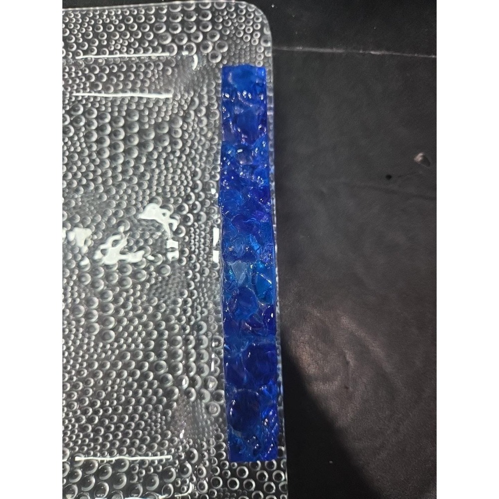 Riverside Studios‎ Handmade Tray, Cobalt Blue Handles, Textured Bubble Platter - Picture 12 of 12